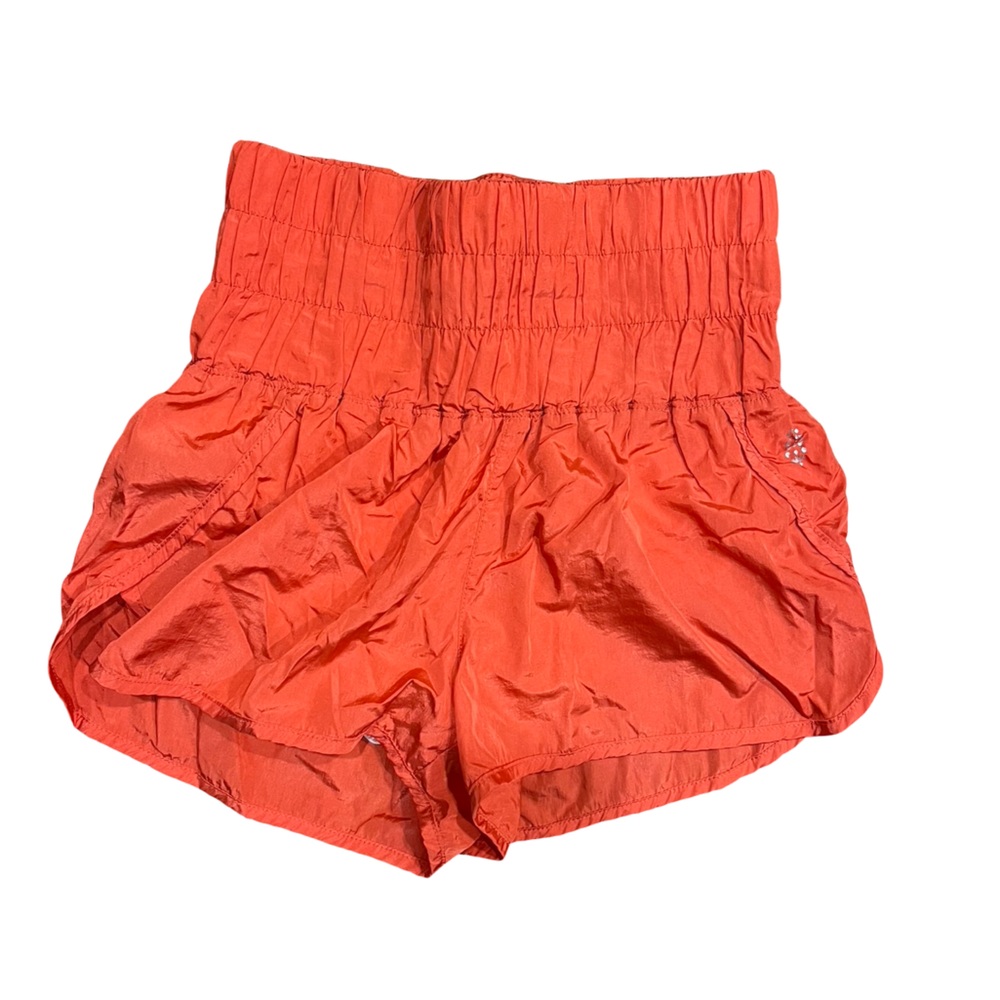 FP Movement by Free People Bright Orange High Waist Shorts